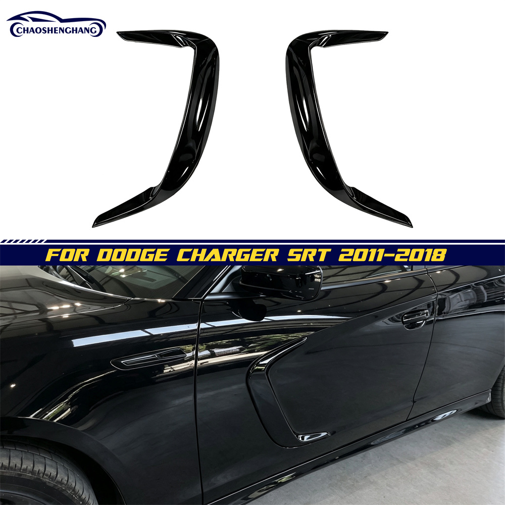 ملصق باب سيارة دودج تشارجر SRT هيلكات RT SXT 2011-2023 ABS، أغطية زخرفية، رفارف جانبية للباب الأمامي، زعانف